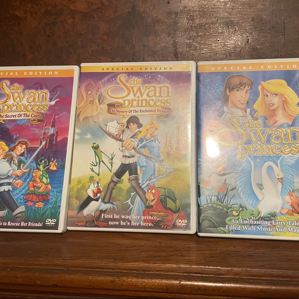 Lot of 3 Swan Princess movies